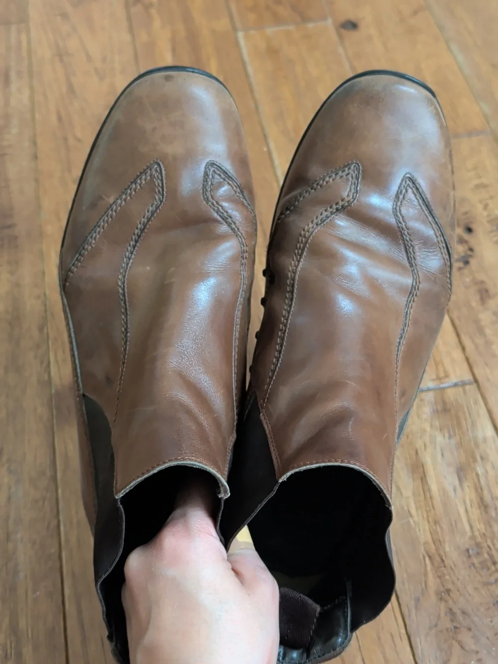 Tods Brogue Men's Brown Leather Chelsea Boots